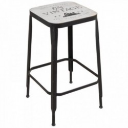 Vintage black metal stool...