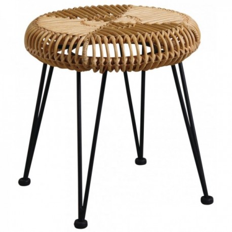 Naturlig rotting rundt bunnstol og metallfødder: Boho Chic & Broking Pouf Safety Seat Scandinavian Design