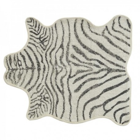 Zebra-Fußmatte aus Baumwolle 100 x 130 cm