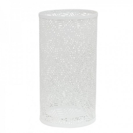 Uchwyt na parasole w białych metalowych liściach