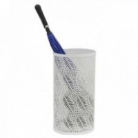 Uchwyt na parasole w białych metalowych liściach