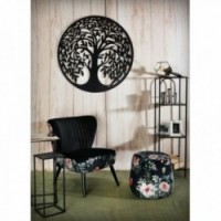 Fleuri Print Samt Puff, Osmane Fußstütze Puff, Bürozimmer Wohnzimmer