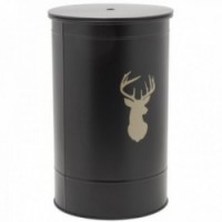 Musta pelletit laatikko Cerf Head Pattern: Pelletti Range Design Storage Wood & Pellets Food
