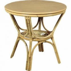 Round rattan table and...