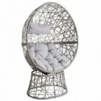 Swivel garden chair in polyresin comfort, design and relaxation for outdoors