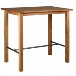 Table haute en bois et métal