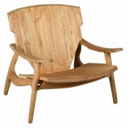 Design-Sessel aus natürlichem Teakholz