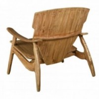 Design-Sessel aus natürlichem Teakholz