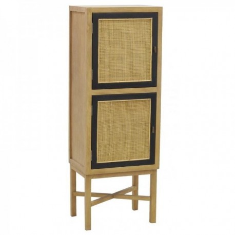 Solid Wooden Manguier og Natural Rattan Cane Drescent - Buffeter & Skripeliers - Bohemian Storage Møbler 2 Døre