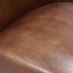 Buffalo leather club chair