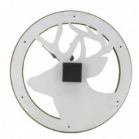 Okrągły zegar ścienny z głowicą jeleniową Ø 38 cm