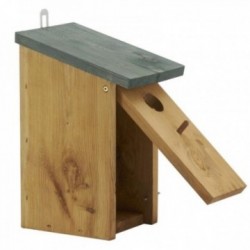 Casa de passarinho suspensa em madeira de pinho