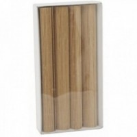 Bordstabletter i naturlig bambu - Set om 4