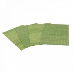 Gröna bordstabletter i bambu - Set om 4
