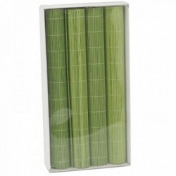 Manteles individuales de bambú verde - Set de 4