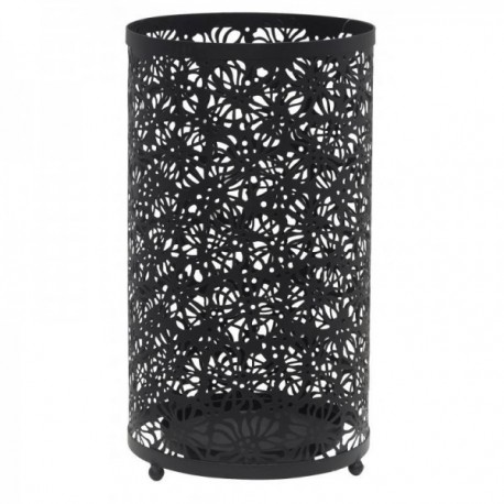 Black Metal Paraplu's Houder Design Openwork Flowers - Chic en stijlvolle opslag voor moderne ingang