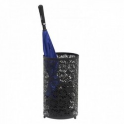 Black Metal Ombrelloni Holder Design Flowers Openwork - Memoria chic ed elegante per l'ingresso moderno