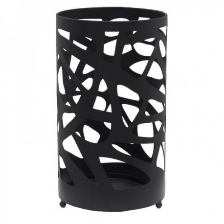 Supporto ombrello in metallo nero openwork: eleganza, design moderno e custodia comoda per la vostra voce