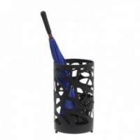 Supporto ombrello in metallo nero openwork: eleganza, design moderno e custodia comoda per la vostra voce