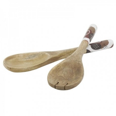 Para sztućców z drewnem mangradowym i żywicą