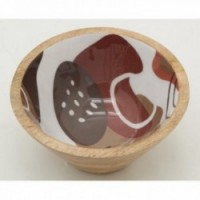 Saladeira em madeira de mangueira e resina Ø 20 cm