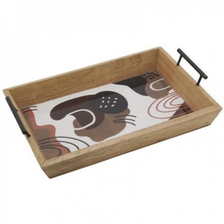 Mango wood and resin serving tray