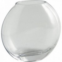 Vase en verre ovale