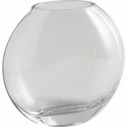 Oval glass vase