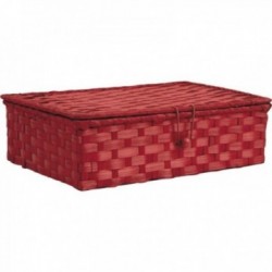 Caixa de bambu tingida de vermelho