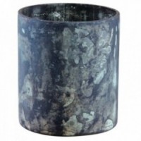 Oxidized glass tealight holder