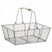 Panier à anses mobiles en grillage