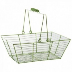Rectangular basket in green...