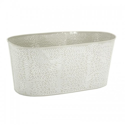 Planter Metal Lacquered beige kukka kuvio kukka Bac Design Garden & Parveke