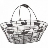Mobile handle metal basket