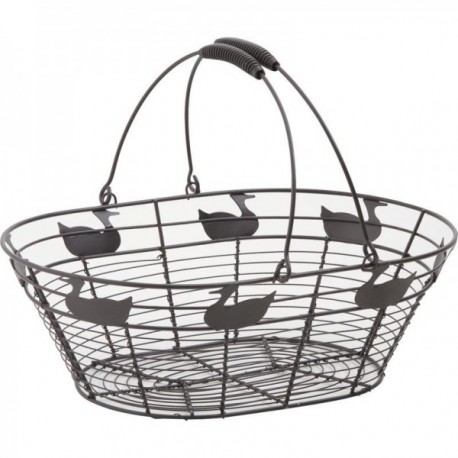 Mobile handle metal basket