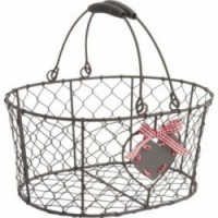 Mobile handle metal basket