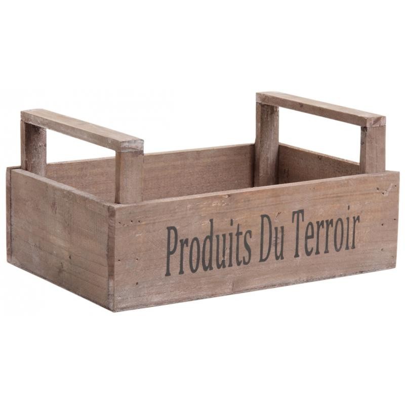 Legno Grezzo Stile Rustico BAS Scatola Di Legno Grande 60 X 40 X 30 Cm – Portaoggetti Decorativo – Vino – Mele – Patate Frutta Conservazione (1 Cassetta Di Legno - 7