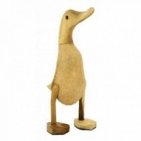 Hand carved teak wood duck