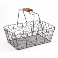 Mobile handle metal basket