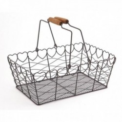 Mobile handle metal basket