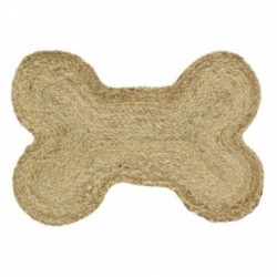 Bone-shaped jute floor mat...