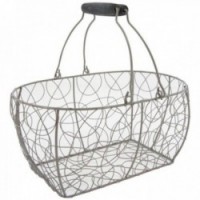 Mobile handle metal basket