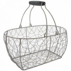 Basket with movable metal...