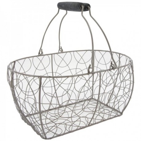 Mobile handle metal basket