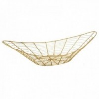 Oval kori kultaisesta metallista