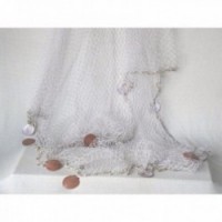 Fishing net and shells 140 x 200 cm