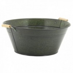 Round basket in matt...