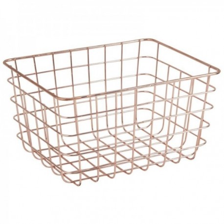 Rectangular copper metal basket