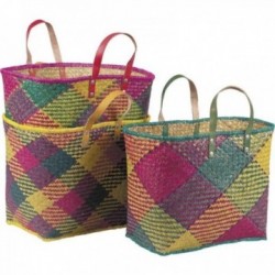 Stained palm tote with...