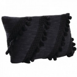 Cotton cushion with black...